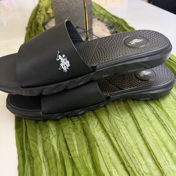 U.S. Polo Assn Black Slide Sandals Men’s Size 11–12 Comfort Slides New main image 4